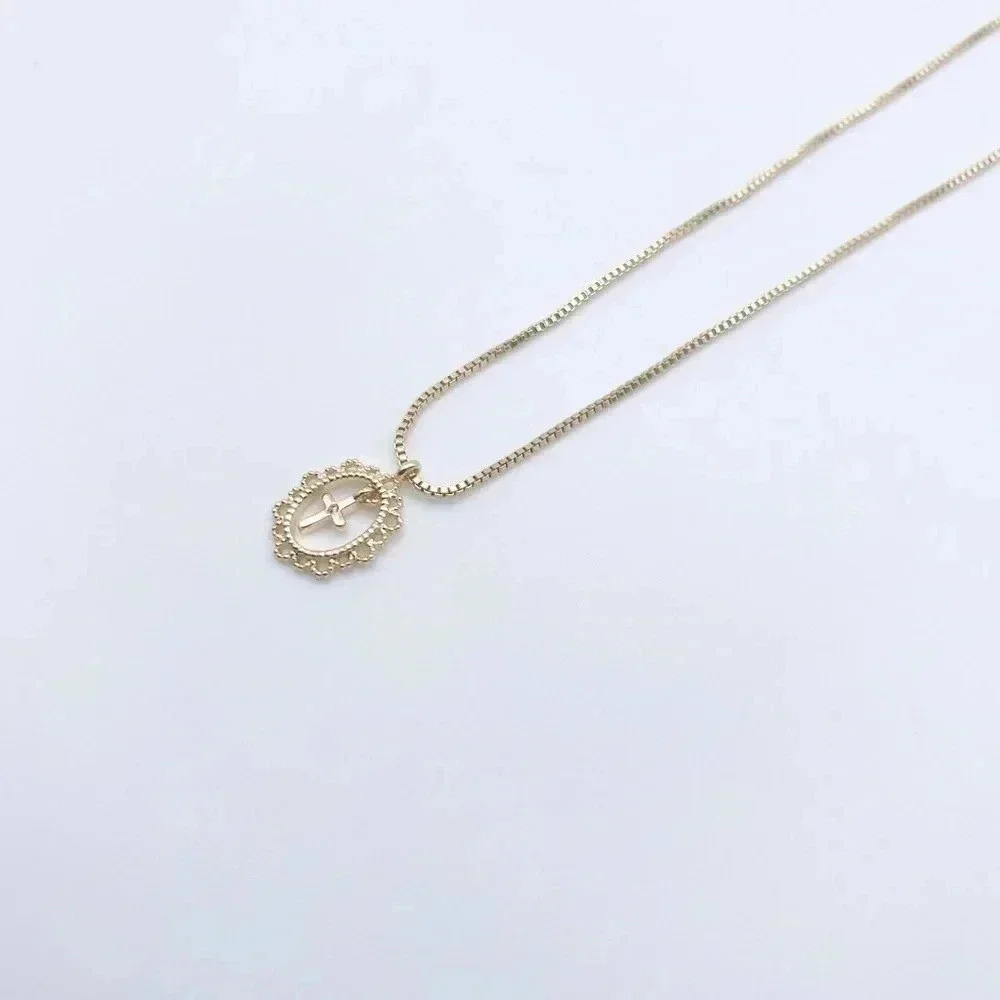 GOLD Cross Necklace for woman | Dainty Cross Necklace | CZ Pendant Cross Pendant